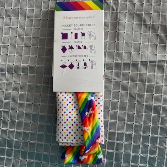 Pride bow tie, pin and pocket handkerchief - Picture 2 of 3